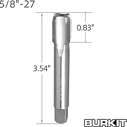 Burkit 5/8"-27 UNS Tap and Die Set Right Hand, 5/8