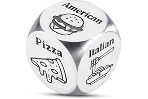 DELUJOUBERST Food Dice Food Decision Dice for Couples Gifts Valentines Day Gifts for Him Husband Valentines Day Gifts for Her Wife Gifts Dinner Dice Anniversary Wedding Gifts for Boyfriend Gifts from Girlfriend