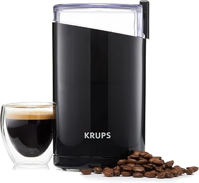 KRUPS F2034238 Coffee Mill and Spice Grinder 200W 75g Capacity Black