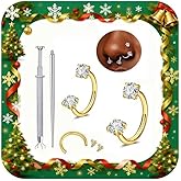 MODRSA 20g 16g 18g Piercing Taper Internal Threaded Piercing Taper Insertion Threader Tool Threadless Jewelry Changing Tool Horseshoe Nose Ring Labret Earring Studs Applicator Piercing Ball Grabber