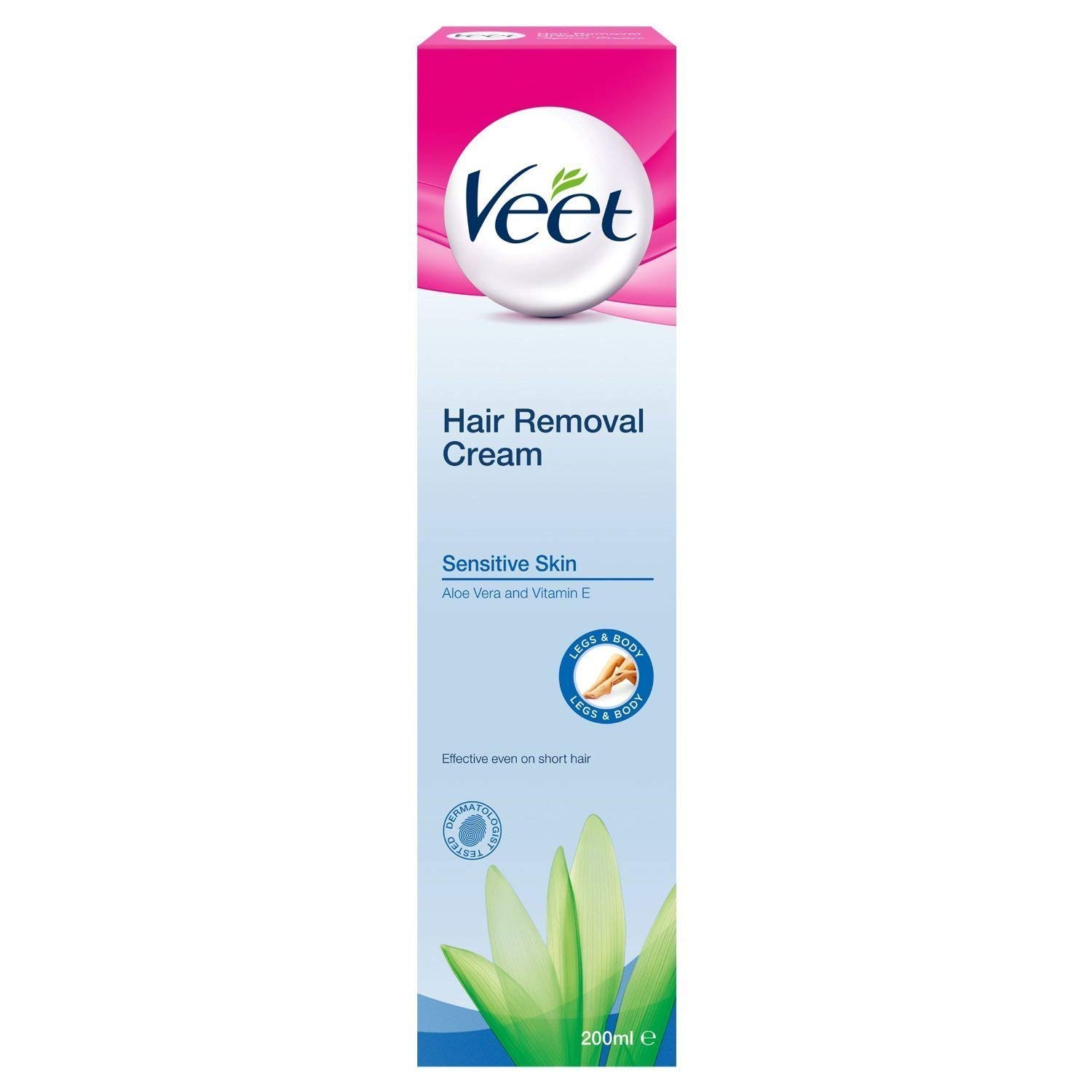 Veet Hair Removal Cream for Sensitive Skin Body & Legs (200ml) x 2