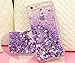 iPhone 6 Plus/6S Plus Case(Not for iPhone 6/6S),Blingy's New Cool Flowing Liquid Glitter Style Plastic Hard Case for Apple iPhone 6 Plus/6S Plus (Hearts with Purple Glitter)