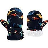 BAVST Toddler Waterproof Mittens Fleece Lined Baby Boys Girls Winter Warm Glove Kids Snow Infant Ski Mitten for 3M-5T
