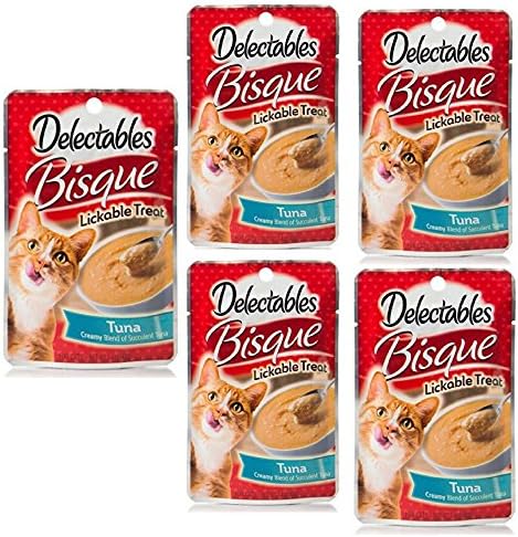 Delectables Bisque Lickable Treat - Tuna - by HARTZ 5 Pack