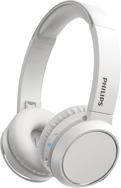 H4205WT/00 - Auriculares inalámbricos Bluetooth, On Ear Bass Boost, 29 Horas de autonomía, función de Carga rápida, Aislamiento acústico, diseño Plegable, 2020, Blanco (White)