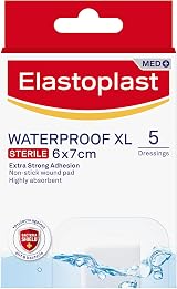Elastoplast Waterproof XL Med+ Dressings 5 Pcs - Large Wound Plasters 6x7cm view 1