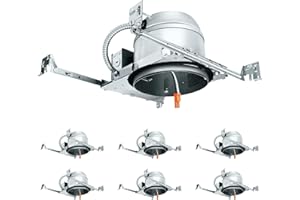 MW MWLIGHTING MW Lighting 6 Pack 6 Inch Recessed Lighting Housing Can Light New Construction, Air Tight Ceiling Can with TP24 Connector 120-277V, IC Rated, UL, ETL Listed
