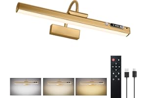 RIRIBEN 15.7'' Picture Lights for Wall with Motion Sensor, 9000mAh Rechargeable Battery Operated Poster Lights for Paintings,