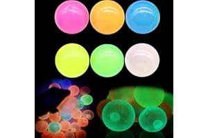 Qfibkr Balls for Bath, Bath Balls, Sticky Balls, Dark That Stick, Ultimate 4pc Set, Bounce Back to You, 1.7in, for Ceiling