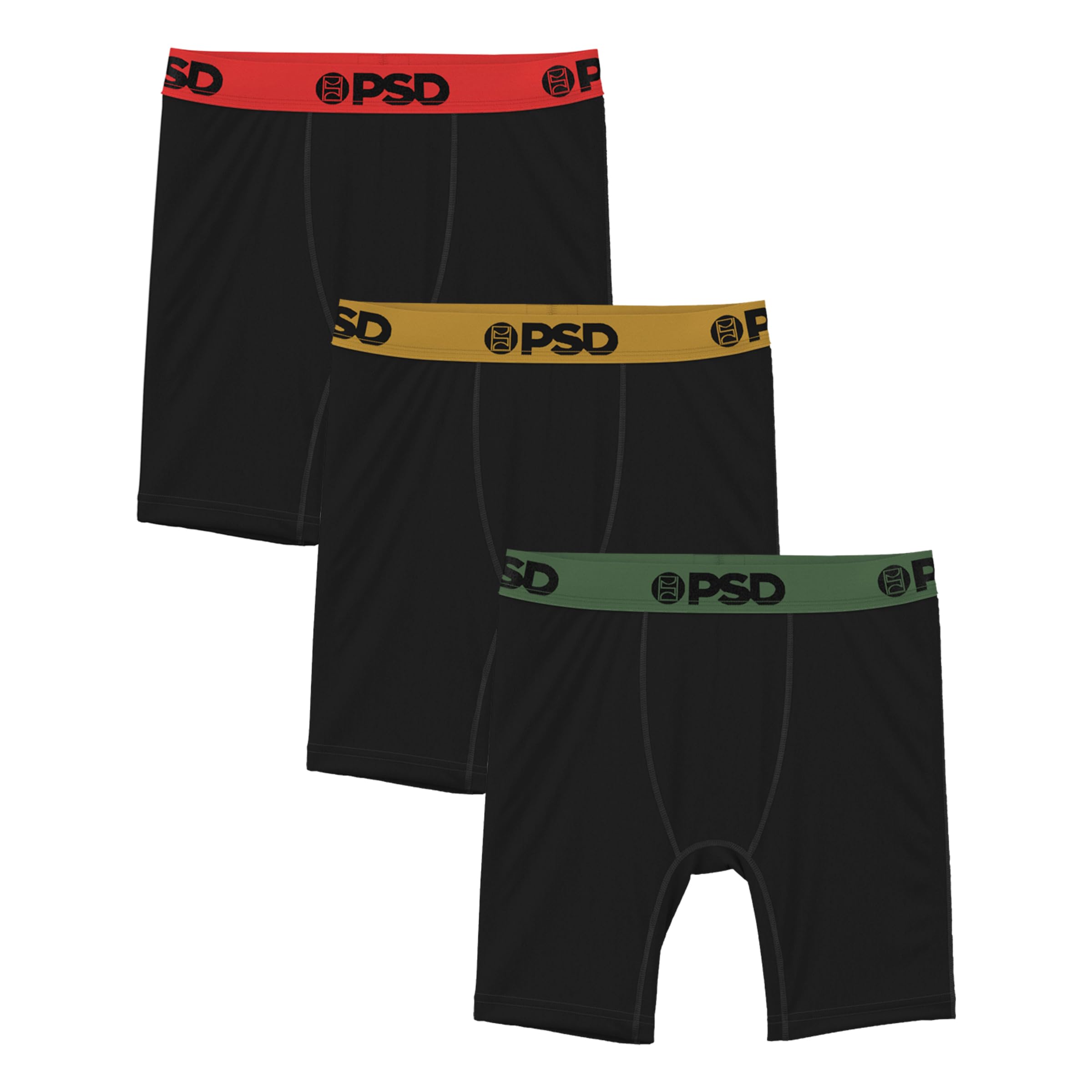 PSD Youth Boy's Underwear Holidaze 3-Pack, Comfortable Boys Athletic Underwear, Durable and Breathable Youth Underwear Black Image