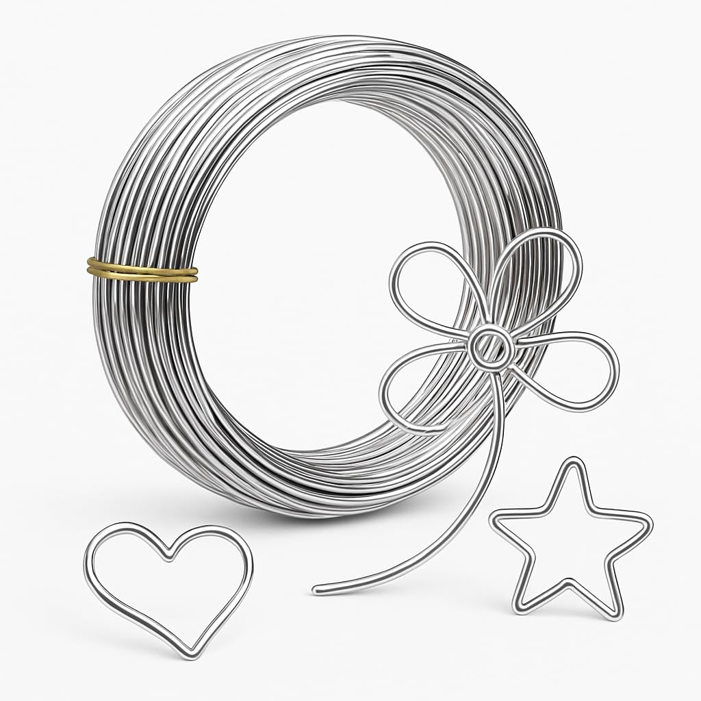 Craft Wire 1mm Galvanised – 30m Metal Modelling Wire for Crafts | Thin Garden Wire for Floristry, Wreath Making, Plant Support, Armature, Model Wire and DIY Projects