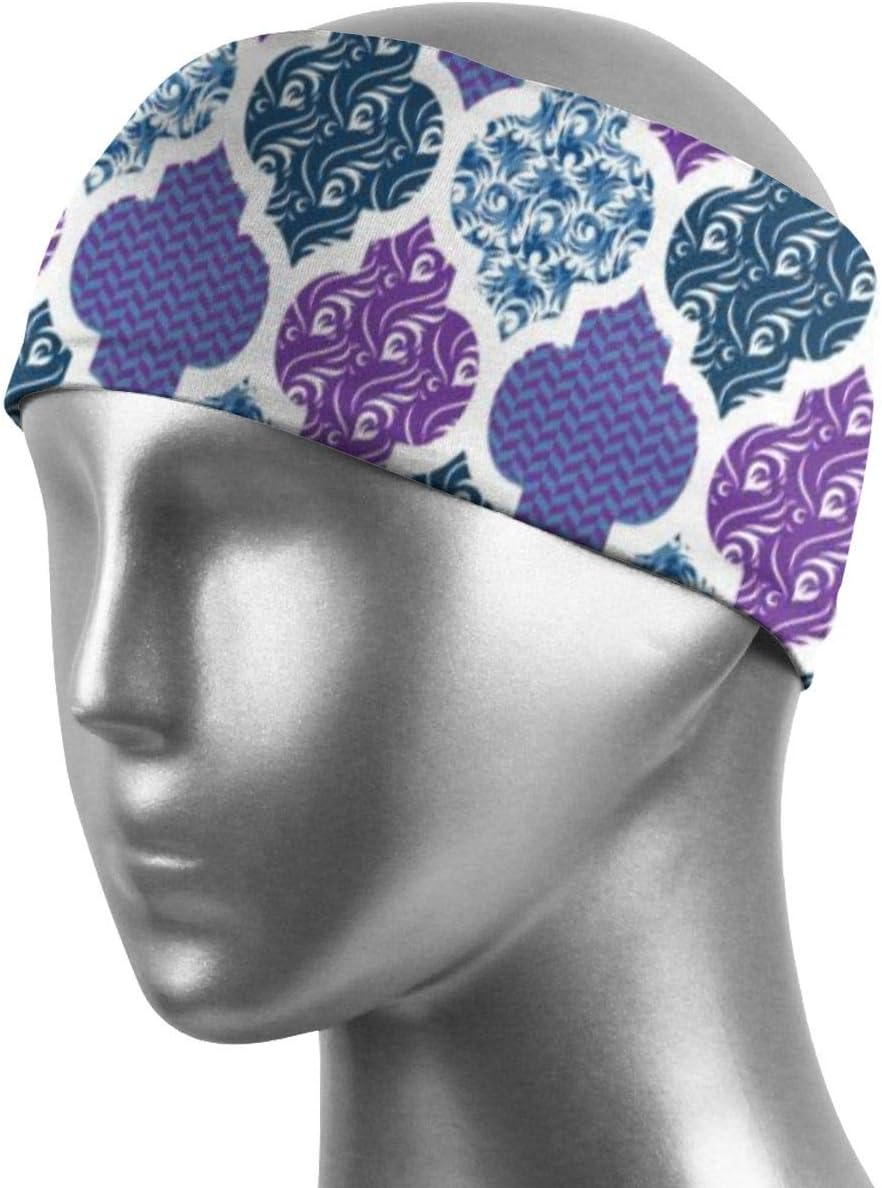 Onled Sport-Schweißbänder, Boho-Stil, elastisches Haarband für Laufen