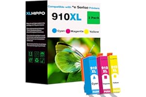910XL Color Ink Cartridges Combo Pack Replacement for HP 910 Cyan Magenta Yellow Ink Cartridges 3-Pack for HP OfficeJet 8015e