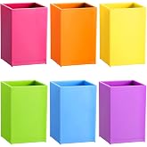 gisgfim 6 Pack Classroom Magnetic Storage Boxes for Whiteboard, colorful | Plastic Dry Erase Marker Holder, Magnetic Containers for Pens, Erasers and Small Supplies, Fits Classrooms, Offices, Home