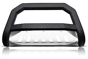 ARMORDILLO USA 7174009 AR Series Bull Bar Fits 2002-2009 Chevy Trailblazer/Trailblazer EXT - Matte Black W/Aluminum Sk