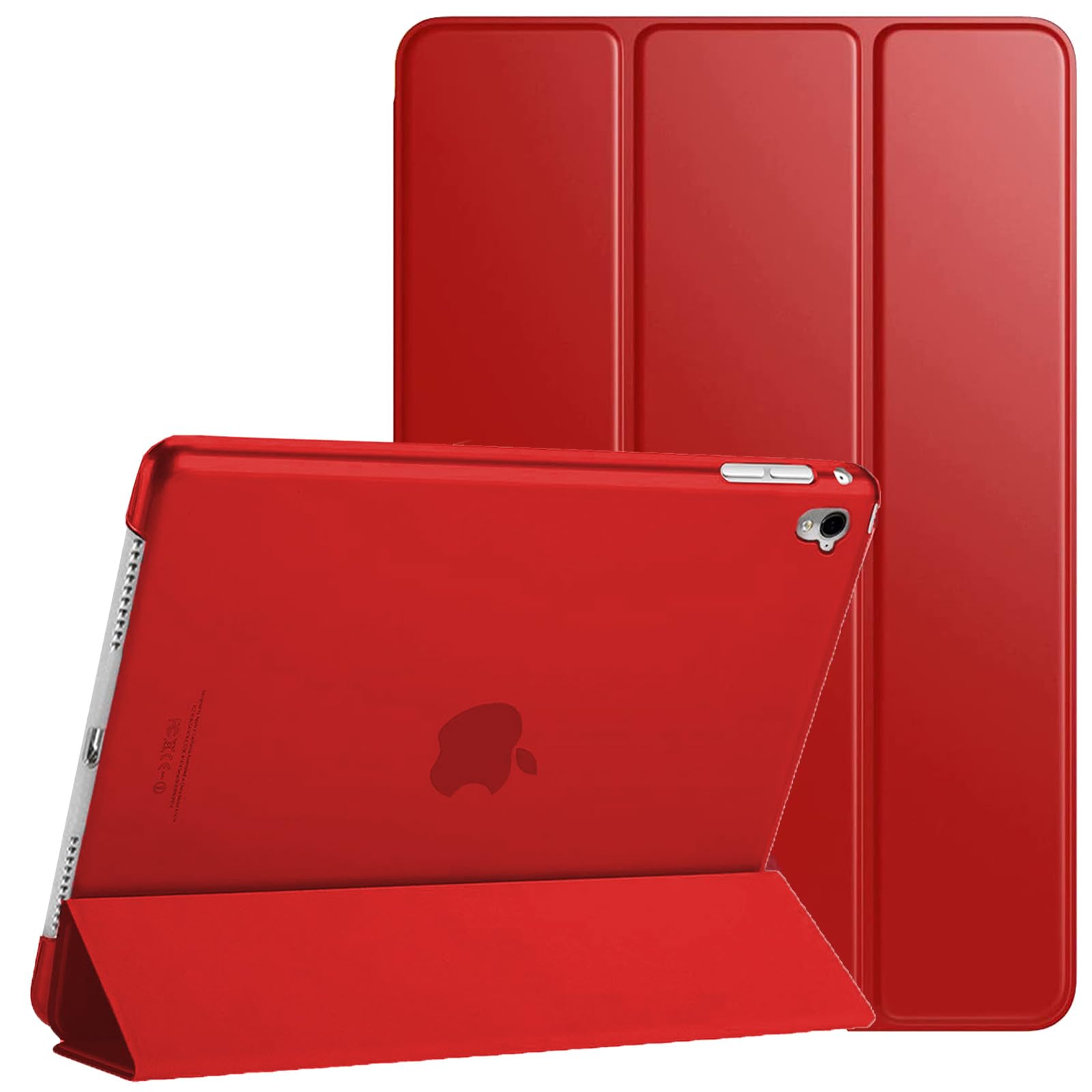 For Apple iPad 9th / 8th / 7th Generation Case Cover (2021/2020/2019) (10.2 Inch) Smart Magnetic Ultra Slim Stand Cover Auto Wake/Sleep For iPad 9 / iPad 8 / iPad 7 (Red) — image 1