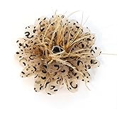 Elegant Leopard Print Feather Cz Flower Brooch Pin for Women Dainty Handmade Organza Black Crystal Floral Lapel Pins Delicate Dress Suit Clothes Accessories Wedding Party Banquet Fashion Jewelry 120mm