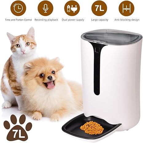 Pet Supplies Iseebiz Automatic Pet Feeder 7l Dogs Cats Food