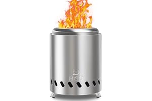 HGD Tabletop Fire Pit, Smokeless Firepit Outdoor, Mini Fire Pit for with Carry Bag for Camping Backyard Patio Garden Picnic, Silver