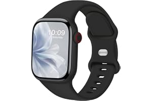 CREFORT Sport Bands Compatible with Apple Watch Band 46mm 38mm 40mm 41mm 42mm 44mm 45mm 49mm Women Men, Soft Silicone Strap B