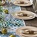 Bambu Pack of 8 - 11 Inch Disposable Bamboo Plates Round, Biodegradable Eco Friendly Products, Bamboo Disposable Plates for Events, Compostable Plates