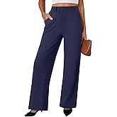 FireSwan Wide Leg Pants Woman Palazzo Casual Slacks High Waisted Trousers Loose Business Work Dress Office Pockets