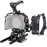 Tilta Camera Cage Compatible with Sony a7 IV, a1, S3, R4, 73, R3, A9 Pro Kit | Compact Top Handle, Side Power Handle w/Run/Stop & Cable, HDMI Clamp & Cable | Black (Pro Kit)