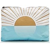 ALOHA Collection Mid Pouch, Lightweight, Packable, & Splash-Proof Pouch for Travel, Makeup, Toiletries, Organization, Gym, Pool & Beach. Easy to Clean Material. (11" x 8.5")