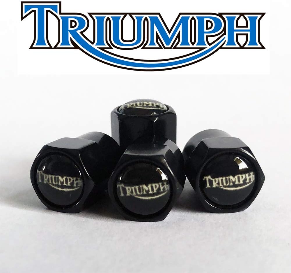Protrex UK ® Black Triumph Wheel Valve Dust Caps. BigaMart