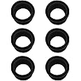 Dovewill 6 Pieces Black Rubber 2'' 50.8mm Rod Holder Insert Protectors for Marine Boat Fishing Bait Board Stainless Steel Rod Holder