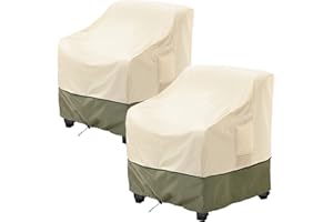 Bestalent Patio Furniture Covers Waterproof Clearance,Lawn Outdoor Deep Seat Chair Covers Fits up to 32 W x 37 D x 36 H inches 2Pack