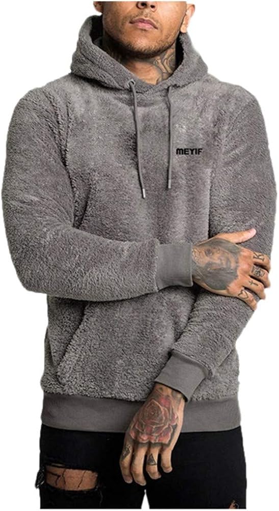 fuzzy mens hoodie