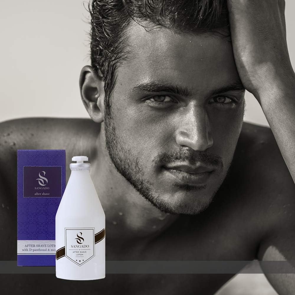 SANGADO Invincible Aftershave Lotion for Men Moisturizing, Refreshing, Luxury Smelling, Woody Aquatic Scent - Image 3