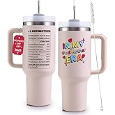 VoziSpace 1# Godmother Tumbler Birthday Gifts for Women, Mother’s Day Stainless Steel Insulated Travel Cup with Lid, Funny Gift for Godmother
