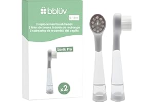 bblüv Sönik Pro Replacement Brush Heads (6–18 Months) – 2 Count – Soft BPA-Free Bristles – Compatible with Sönik Pro Electric