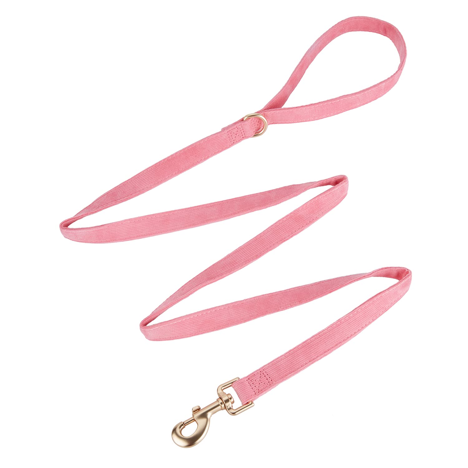YUDOTE Soft Corduroy Dog Lead Small 1.5x150cm,Rosy Pink — image 1