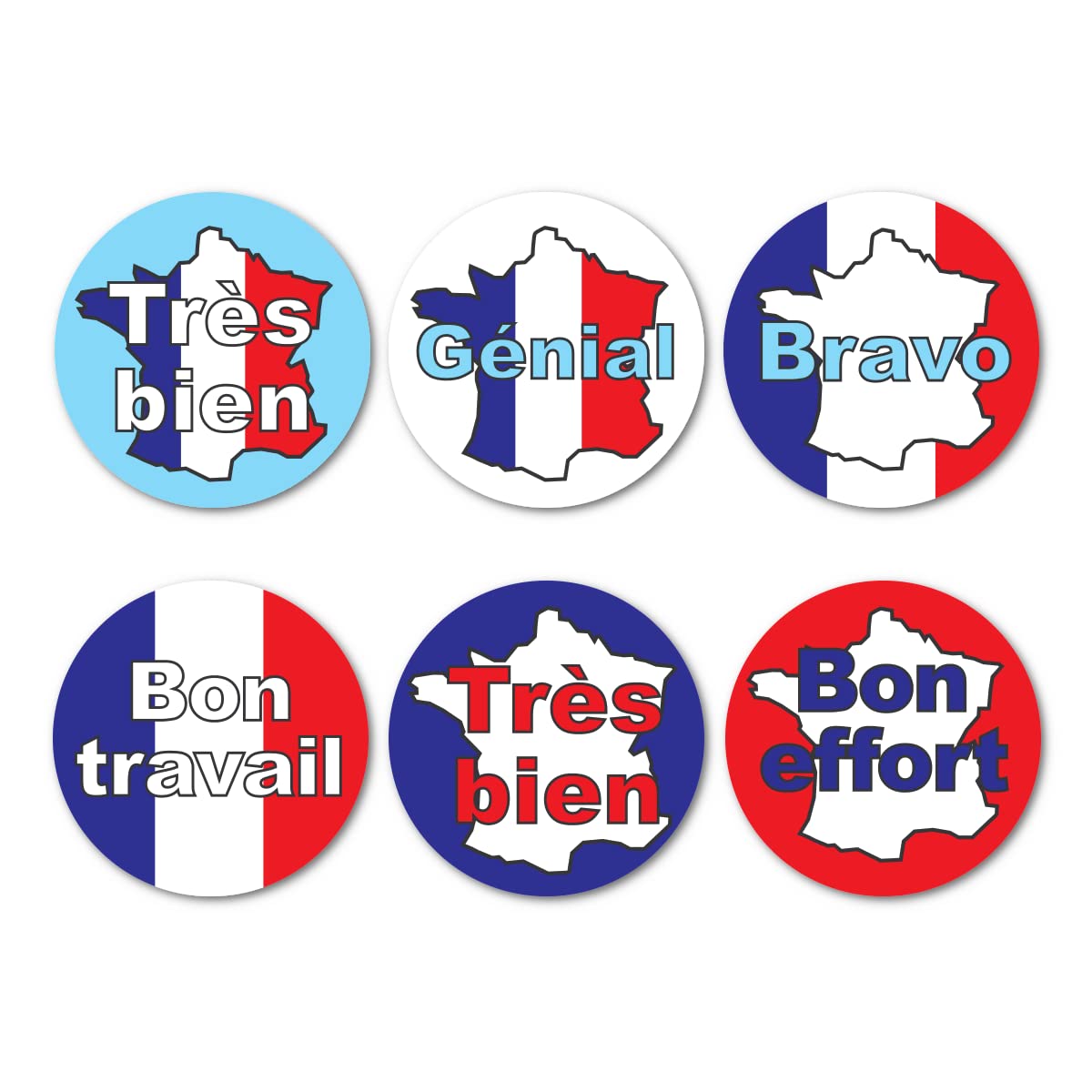 Sticker Factory French Language Reward Stickers 880 x 15mm Stickers