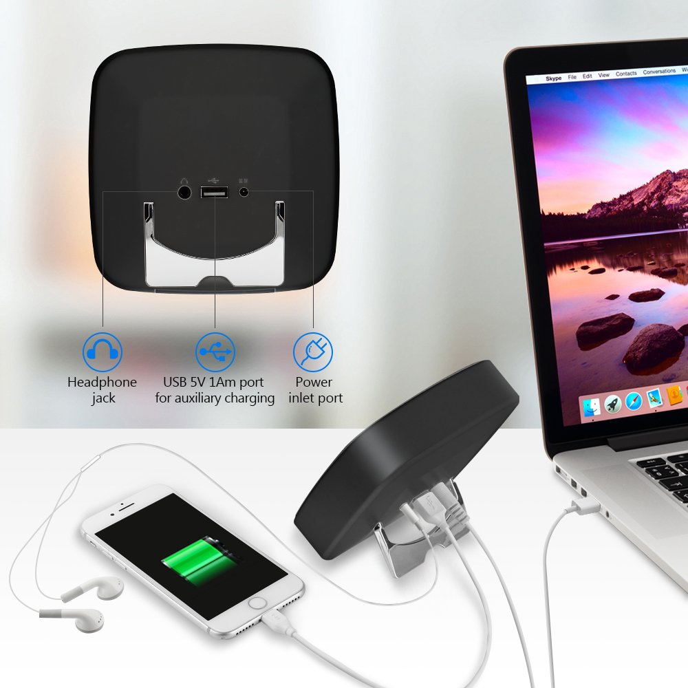 Sleep White Noise Machine, Sencam Baby Sound Machine with Headphone Jack, Insomnia Increase Concentration, 7 Soothing Sounds, 3 Timer Settings, Suitable for Adults, Baby, Sleep, Yoga, Spa, Relaxation