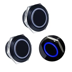 DMWD 2pcs 19mm Metal Momentary Push Button Switch