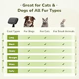 Pecute Self Cleaning Slicker Brush for Dogs & Cats, Rounded Pins, Black view 7