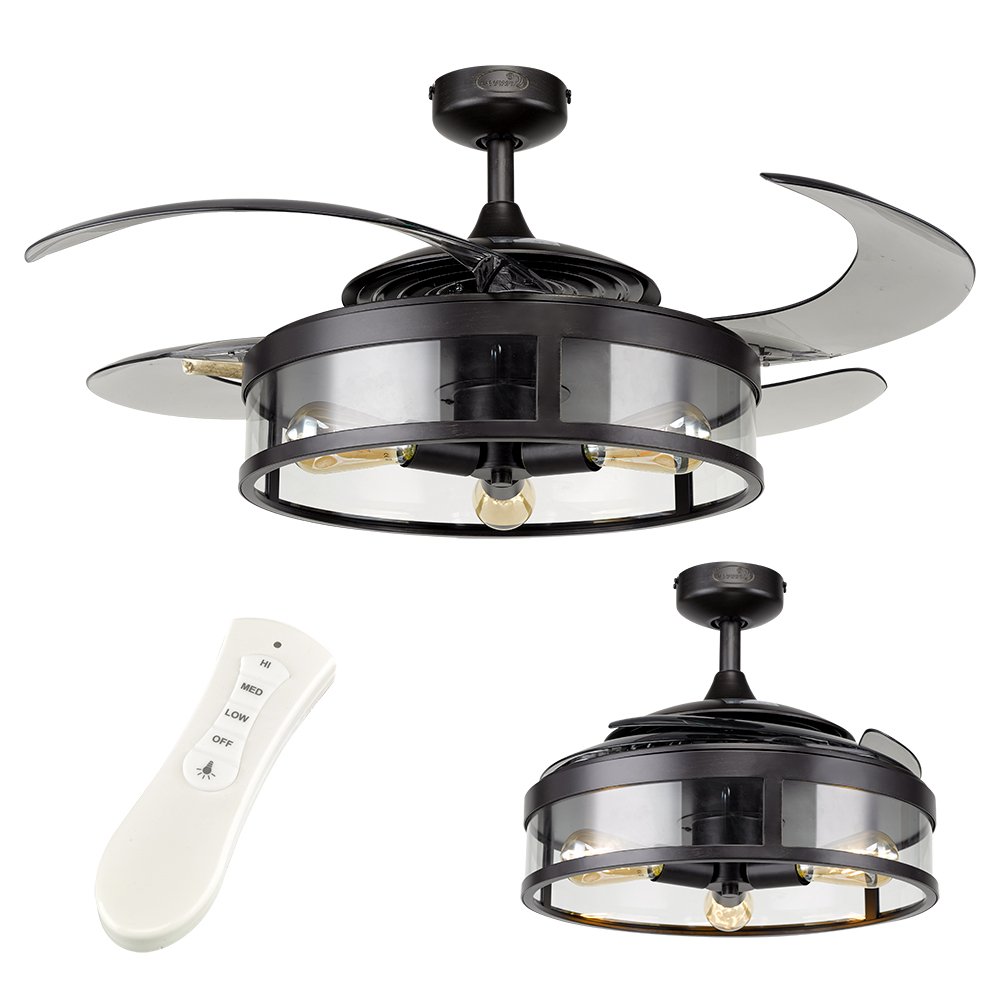 Minisun 48 121cm Fanaway Industrial Black Smoke Retractable