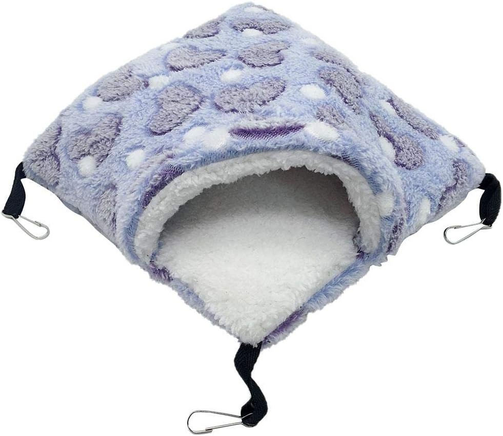 Pet Cage Hammock Hanging Bed-- Bunkbed Sugar Glider Hammock, Guinea Pig Cage Accessories Bedding, Warm Hammock For Small Animal Parrot Sugar Glider Ferret Squirrel Hamster Rat Playing Sleeping