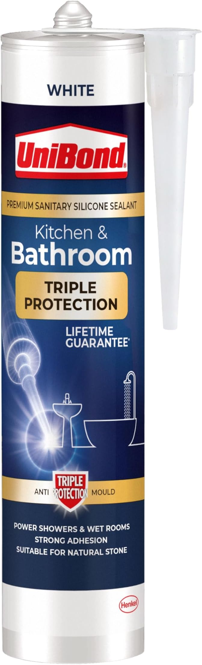 Unibond Triple Protection Stop Mould Sealant White 291g Cartridge