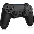 TIANHOO PS4 Controller Wireless, with Vibration Feedback, Motion Sensing, Touchpad, Light Bar, Share, Speaker, 3.5mm Headphone Jack (Black)