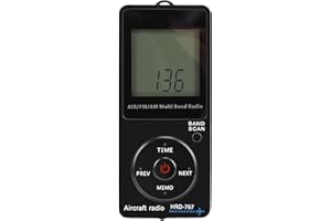 Zunate Handheld Aviation Band Radio FM AM AIR with Auto Scan and Memory, Orange Backlit LCD, 400mAh Battery, Portable Receive