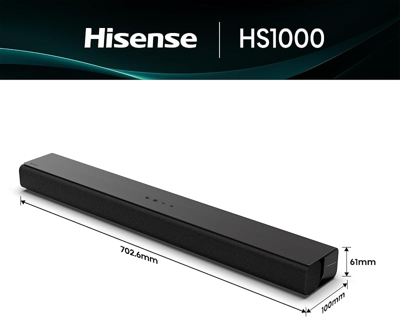 HS1000 - Barra de som 2.0, 120W, Dolby Audio, DTS Virtual:X, Modo TV, EZPlay, Bluetooth 5.3, eARC