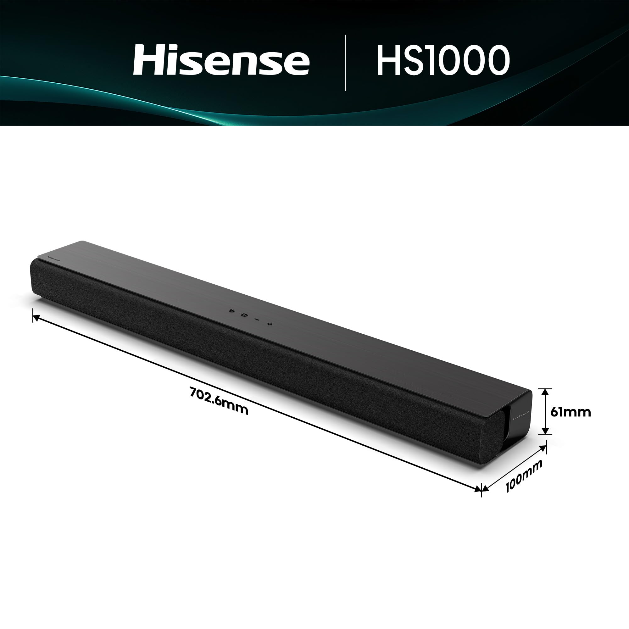 Hisense HS1000, 2.0 Kanal Soundbar, 120W max Audio Power, Dolby Audio, DTS Virtual:X, Voice Enhanced, TV Mode, EzPlay 2