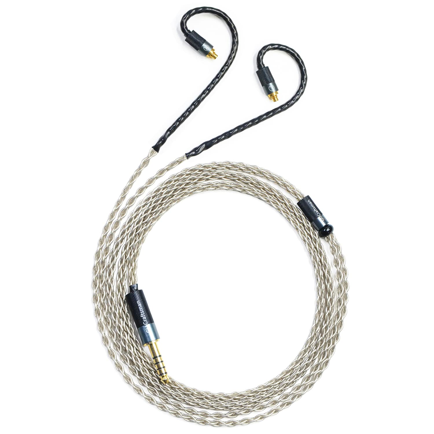 Photo 1 of GUCraftsman 6N Single Crystal Silver 2.5mm/3.5mm/4.4mm Upgrade/Replacement Earphone Cable for Sennheiser IE200 IE300 IE600 IE900 (3.5mm Plug)
