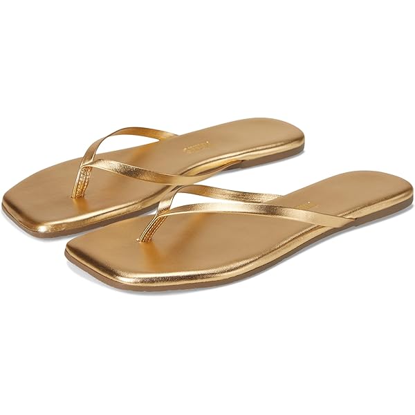 Amazon.com | TKEES Womens Square Toe Lily Mirror Gold 10 B