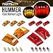 Partsam 10Pcs Replacement for 2003-2009 Hummer H2 and 2005-2009 Hummer H2 SUT Cab Roof Top Clearance Marker Running Lights Front Rear Assembly Kits 264160+ 10Pcs T10 194 168 W5W 5-5050-SMD LED Bulbs